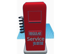 old gas pump 3d printing diorama gasoline petrol retro 3d print model - Mito3D