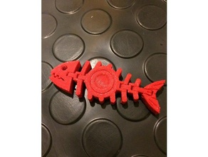 floppyfish spinner taşıyan inprint rulman fidget balık 3d print model - Mito3D