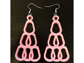 circular trapezoid hole earrings earring 3d print model - Mito3D