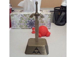 master sword pedestal time video games legend zelda link mastersword 3d print model - Mito3D