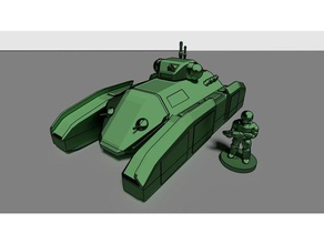 futurista viatura de combate infantaria 18mm escala jogos ifv miniatura scifi mesa tanque 3d print model - Mito3D