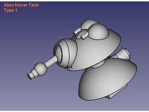 alien-hover-tank Typ 1 Fahrzeuge alien tank 3d print model - Mito3D