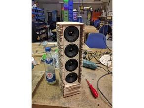 frs8m alto-falante lasercut o áudio audiófilo barato 3d print model - Mito3D