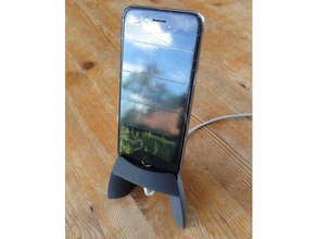 el diseñador de iphone pie teléfono móvil negro cargador fresco 3d print model - Mito3D