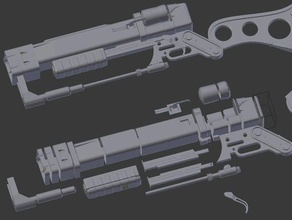 fallout 4 tüfek split lazer video oyunları 3d print model - Mito3D