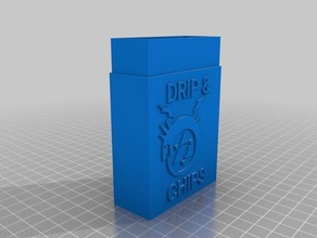 goccia & chips, scatola di carta giochi su misura 3d print model - Mito3D