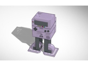 çip-e renk 3d baskı iki ayaklı robot chiperemix game boy color remixchallenge retro Robotik tinkercad 3d print model - Mito3D