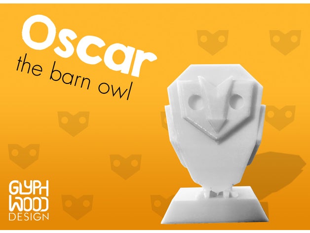 oscar gufo animali animale bird uccelli carino low poly giocattolo 3D print model - Mito3D