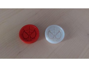 spider-man logo coins & badges spiderman homecoming spider man 3d print model - Mito3D