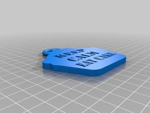 keep calm eat cake keyring 3d printing 3d print model - Mito3D