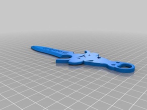 throwing knife templar cow style airsoft props 3d print model - Mito3D