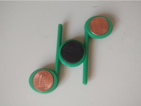 mezza nota spinner giocattoli meccanici 608 del cuscinetto fidget penny tri 3d print model - Mito3D