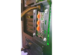 vertical de la gpu soporte montaje parte posterior del caso placa equipo tarjeta gráfica 3d print model - Mito3D