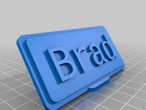 brad tag office customized 3d print model - Mito3D
