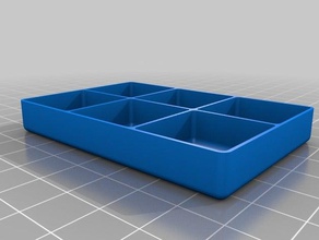 özelleştirilmiş Kare tepsi ikiz koru organizasyon 3d print model - Mito3D