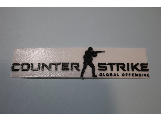 counter strike global offensive logo signs & logos go csgo esport fps game valve 3D print model - Mito3D