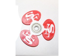san fransico 49ers spinner toys & games fidget fidgetspinner hand nfl 3d print model - Mito3D