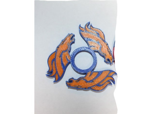 denver broncos fidget giratório brinquedos & games fidgetspinner mão spinners brinquedo nfl spinner 3D print model - Mito3D