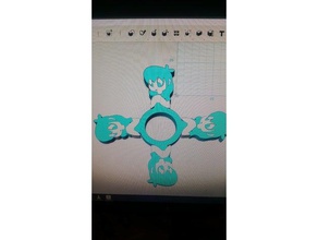 anime girl fidget spinner toys & games fidgetspinner hand toy 3d print model - Mito3D