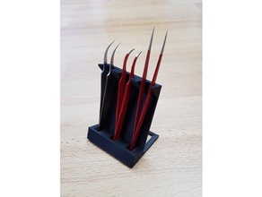 tweezer holder tool holders & boxes tweezers 3d print model - Mito3D