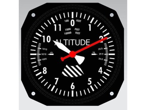 altimeter clock face decor 3d print model - Mito3D