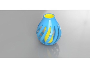 vase decor bicolor design flower modern 3d print model - Mito3D