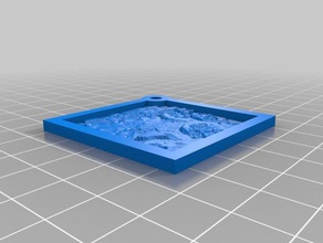 turma quadrada Schlüsselanhänger kundengebundene 3d print model - Mito3D