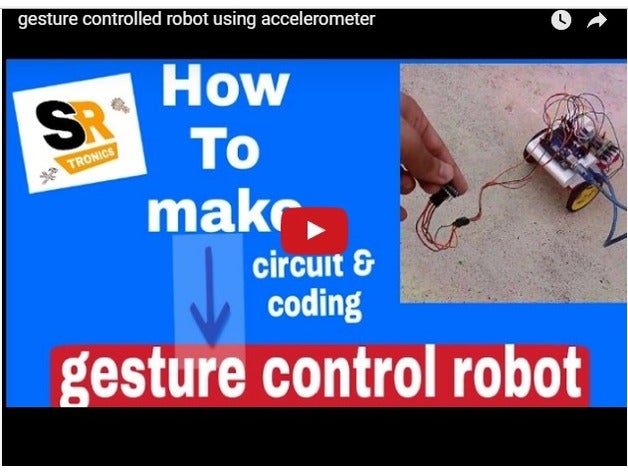 gesture controlled robot using accelerometer robotics instructables 3D print model - Mito3D