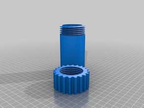 canister A impressão 3d podem recipiente taça copos thread 3d print model - Mito3D