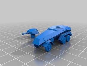 german 6 wheel armoured car toy & game accessories fow wargaming ww2 tank weapons wwii 3d print model - Mito3D