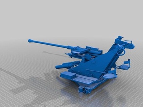 Alman 37mm flak oyuncak & oyun aksesuarları uçaksavar anti uçak alevler savaş wargaming II 2 Dünya Savaşı silah İkinci 3d print model - Mito3D