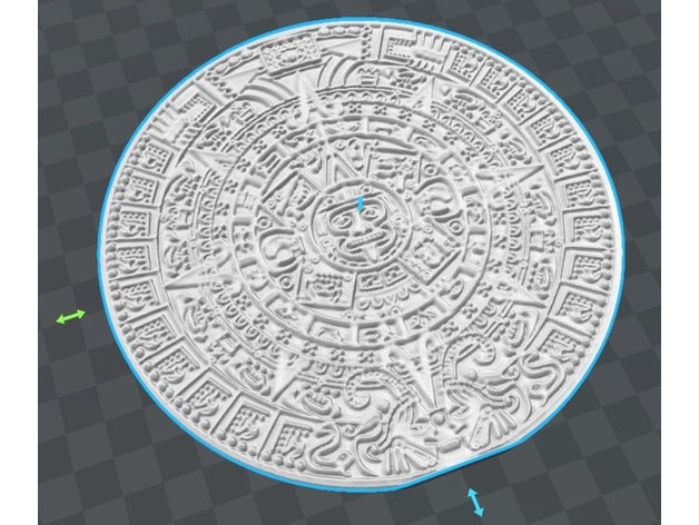 calendario azteca art el artefacto maya 3D print model - Mito3D