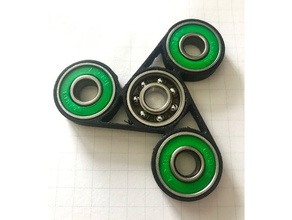 fidget tri-spinner custom 4 toys & games 3d print model - Mito3D
