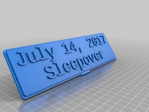 july 14 sleepover office customized 3d print model - Mito3D