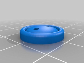 16mm od 2 hole convex button w lip accessories customized 3d print model - Mito3D
