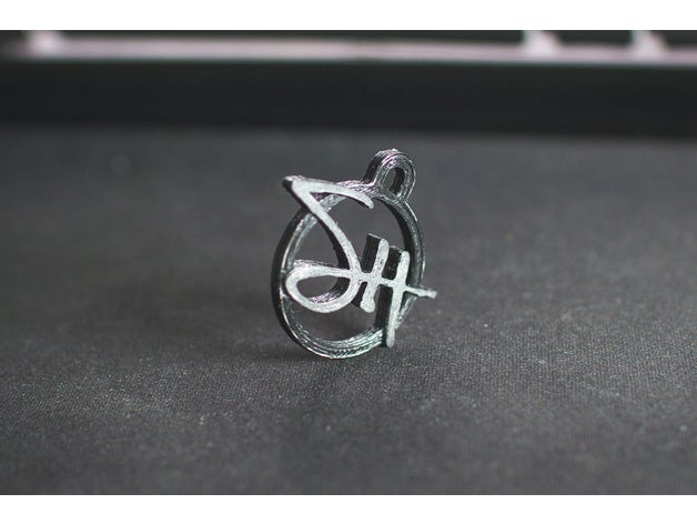 sh - logo keychain i portachiavi 3D print model - Mito3D