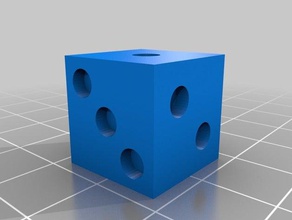 6-sided d3 pips toys & games dice 3d print model - Mito3D