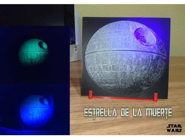 dibujo estrela 3d morte brilho escuro a arte brilha 3dlito brillar brillo cine de desenho estrella muerte o filme fluorescente galaxias guerra titular image3d luminoso noite noche oscuridad pelicula socorro aliviar soporte da star wars 3D print model - Mito3D