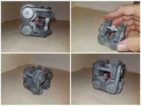 fidget cubo - macchina infernale engrenages- fidget- ingranaggi elicoidali- stato di meccanica- puzzle- robotique- 3d print model - Mito3D