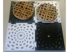 la comida rejilla de refrigeración cocina y comedor fresco rack waffle waffles 3d print model - Mito3D