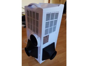 tube adapter mobile ac unit electronics air conditioner vent conditioning piping 3d print model - Mito3D