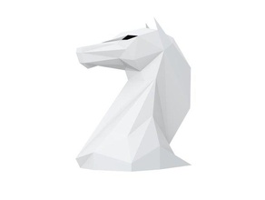 caballo de fx art animal la construcción geometría caballero modular poliedros poliedro puzzle estructura 3d print model - Mito3D