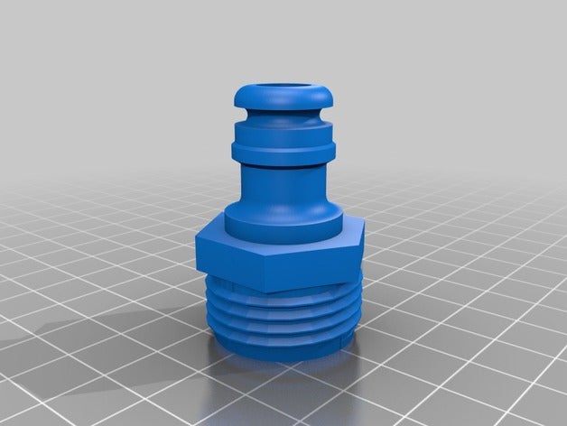 garden hose quick connect coupler - male outdoor & adapter connector water 3D print model - Mito3D