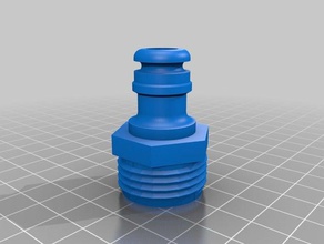 garden hose quick connect coupler - male outdoor & adapter connector water 3d print model - Mito3D