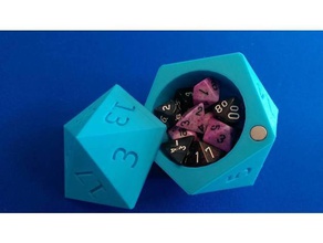 die holding remix larger magnet dice 3d print model - Mito3D
