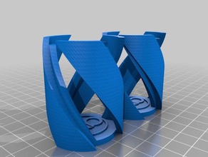 twist box manifold mesh containers 3d print model - Mito3D