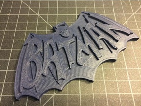retro batman logo props 3d print model - Mito3D