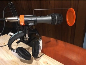 atr 2100 microfone pop filter o áudio 3d print model - Mito3D