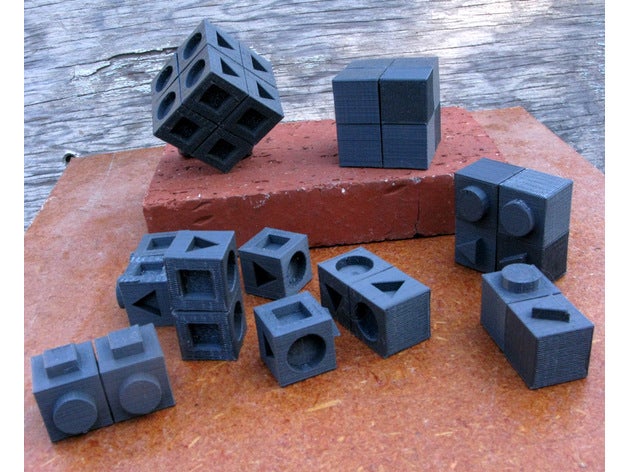 cubo di puzzle per la matematica openscad 3D print model - Mito3D