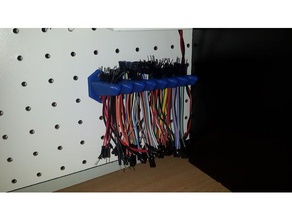 modulaire cavalier rack de l'organisation jumperwire pegboard 3d print model - Mito3D